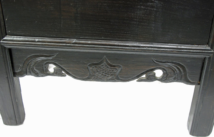 Dark Brown Antique Coffer Table with 2 Drawers