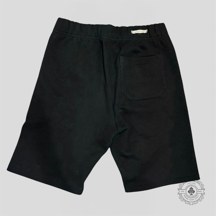 Chrome Hearts Cemetery Cross Embroidered Sweat Shorts in Black