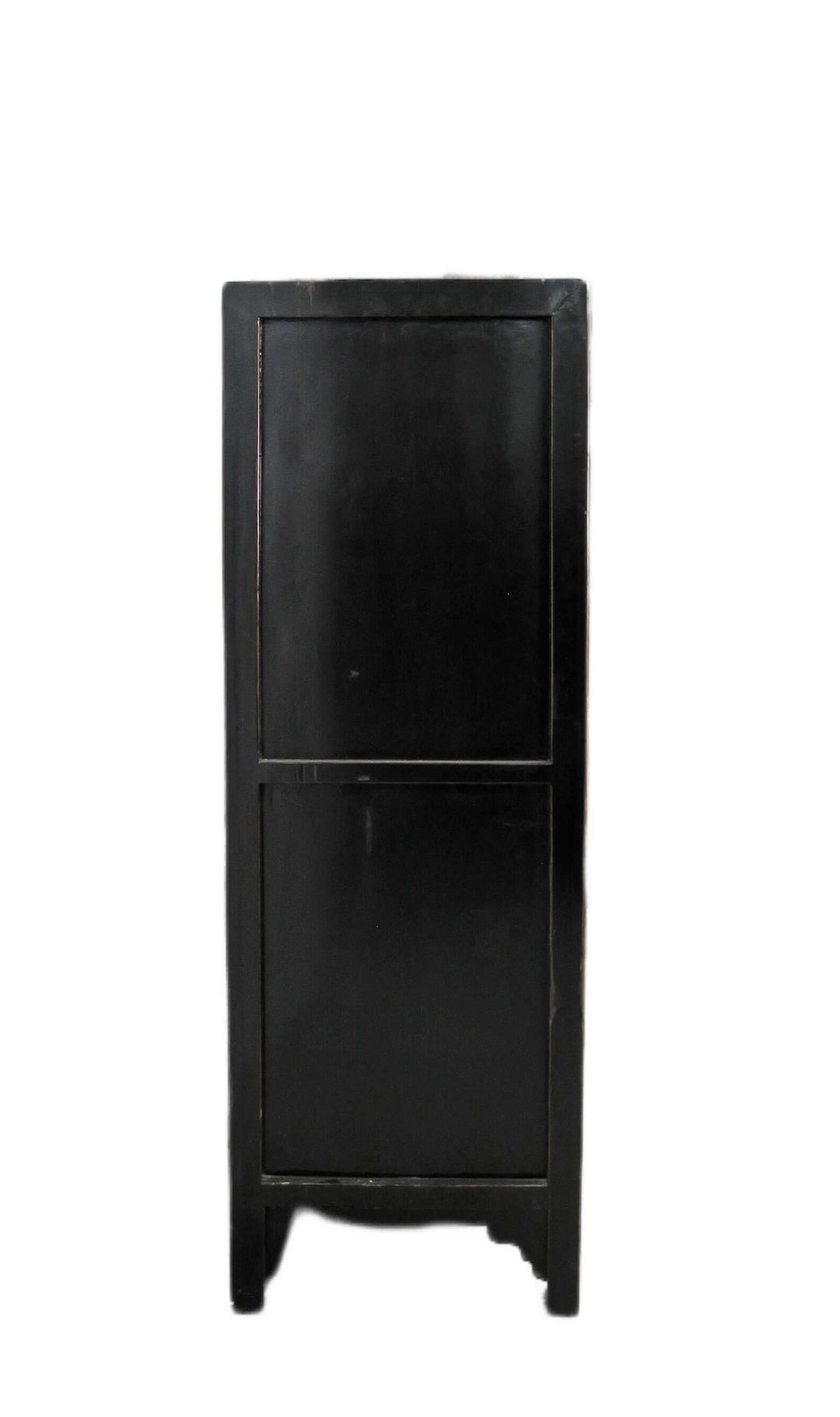 Black wooden cabinet on a white background
