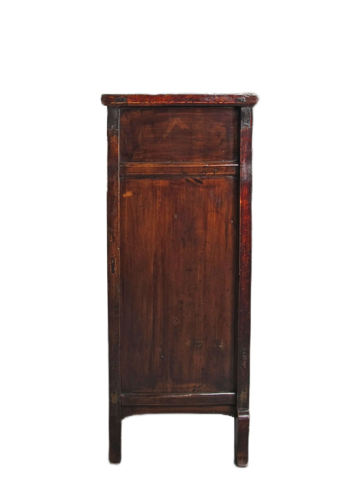 Vintage wooden cabinet on a white background
