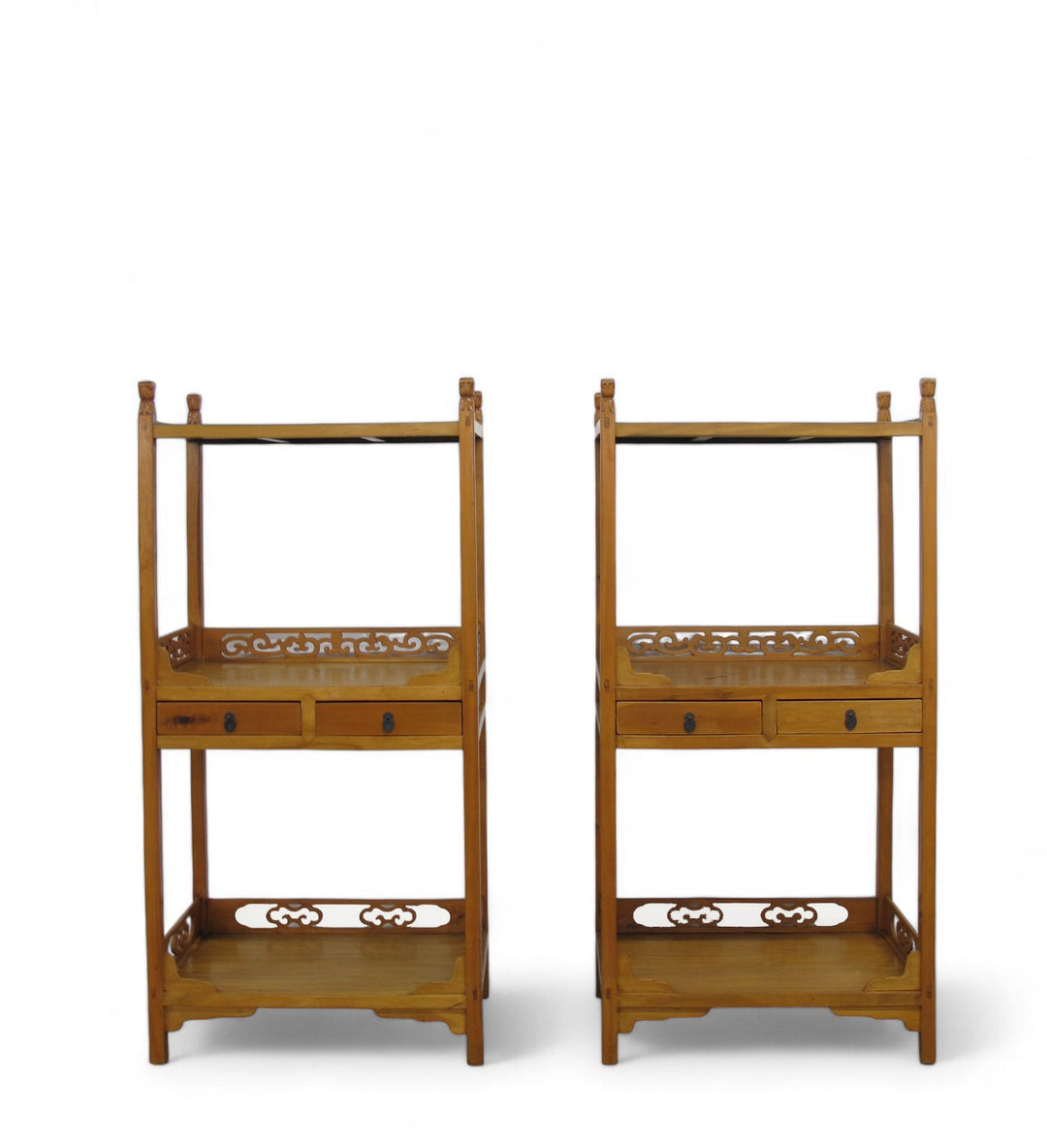 Pair Antique Chinese Etagere
