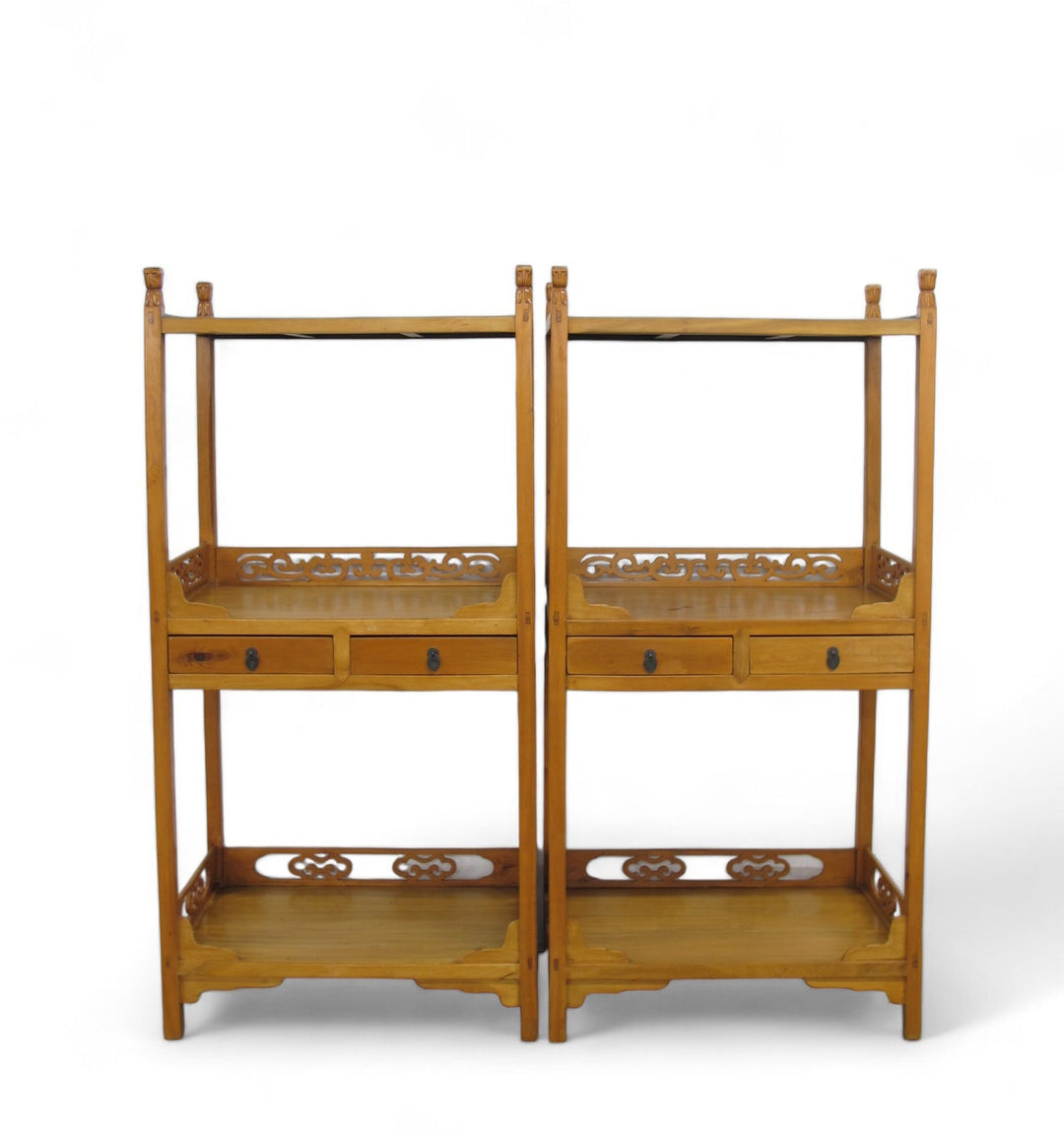 Pair Antique Chinese Etagere