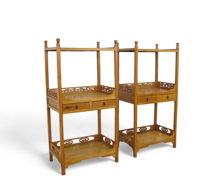 Pair Antique Chinese Etagere