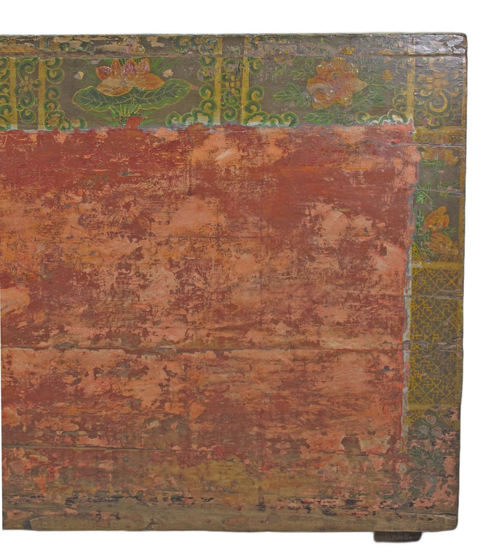 Rustic Red/Green Antique Cabinet