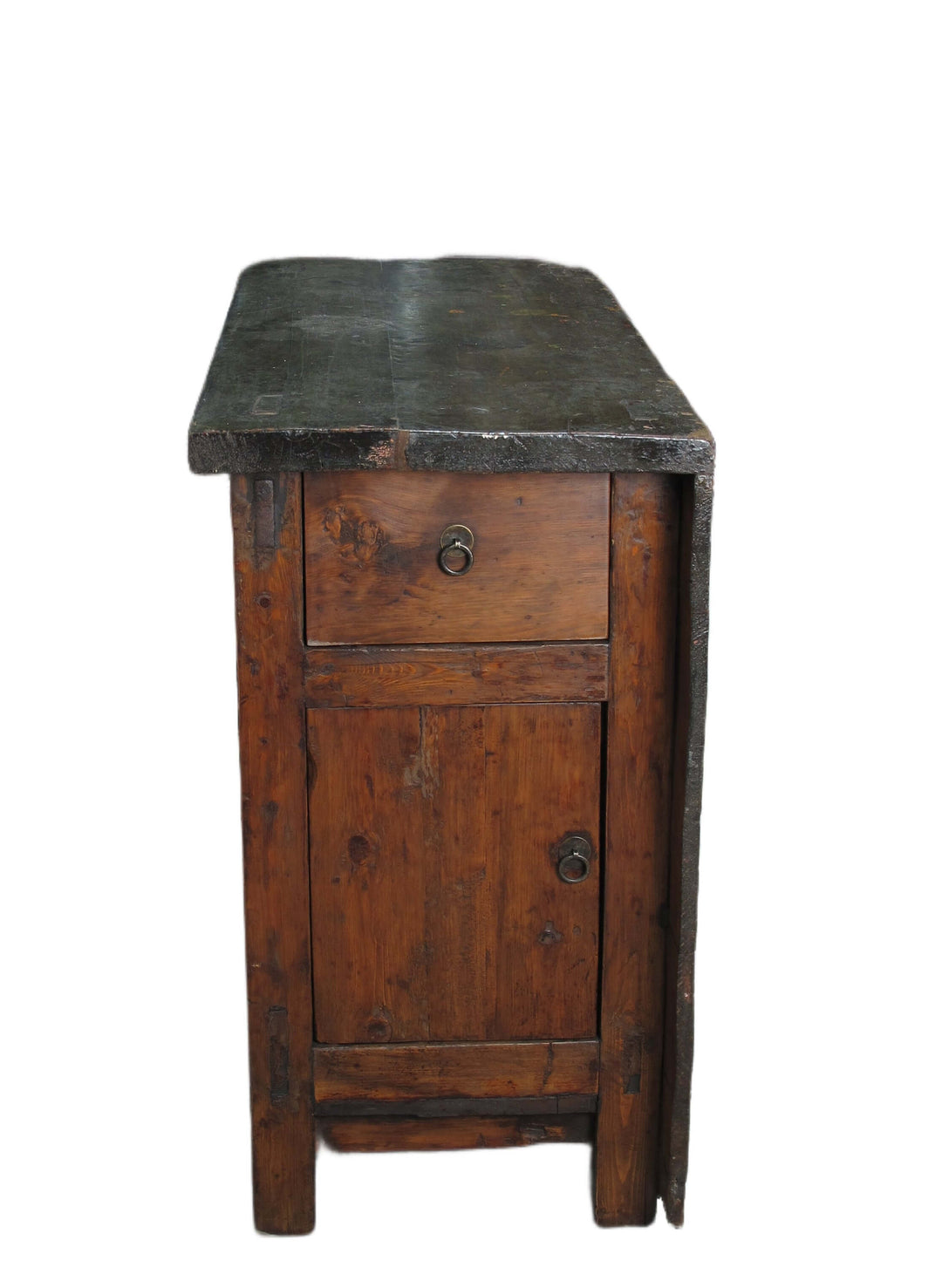 Rustic Red/Green Antique Cabinet