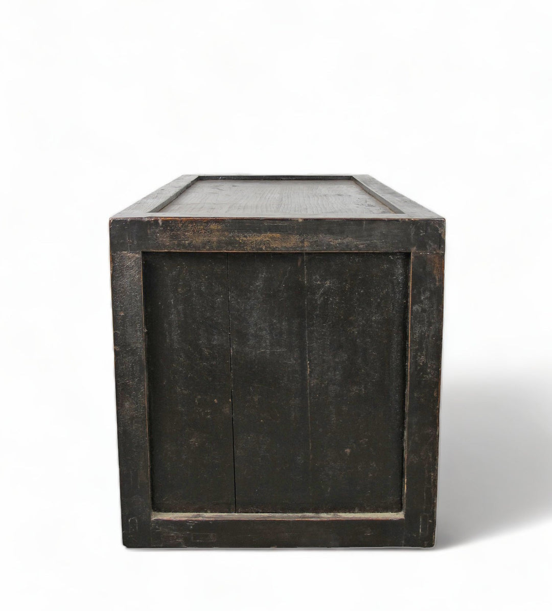 Hand Painted Black Vintage Chinese Chinoiserie-Style Cabinet 2