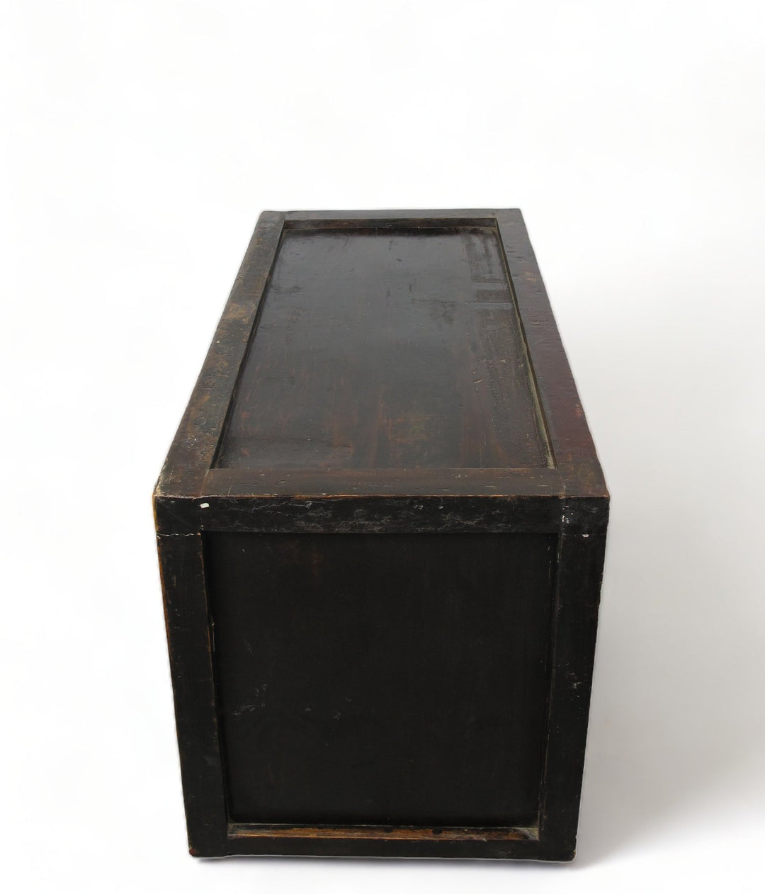 Hand Painted Red Vintage Chinese Chinoiserie-Style Cabinet