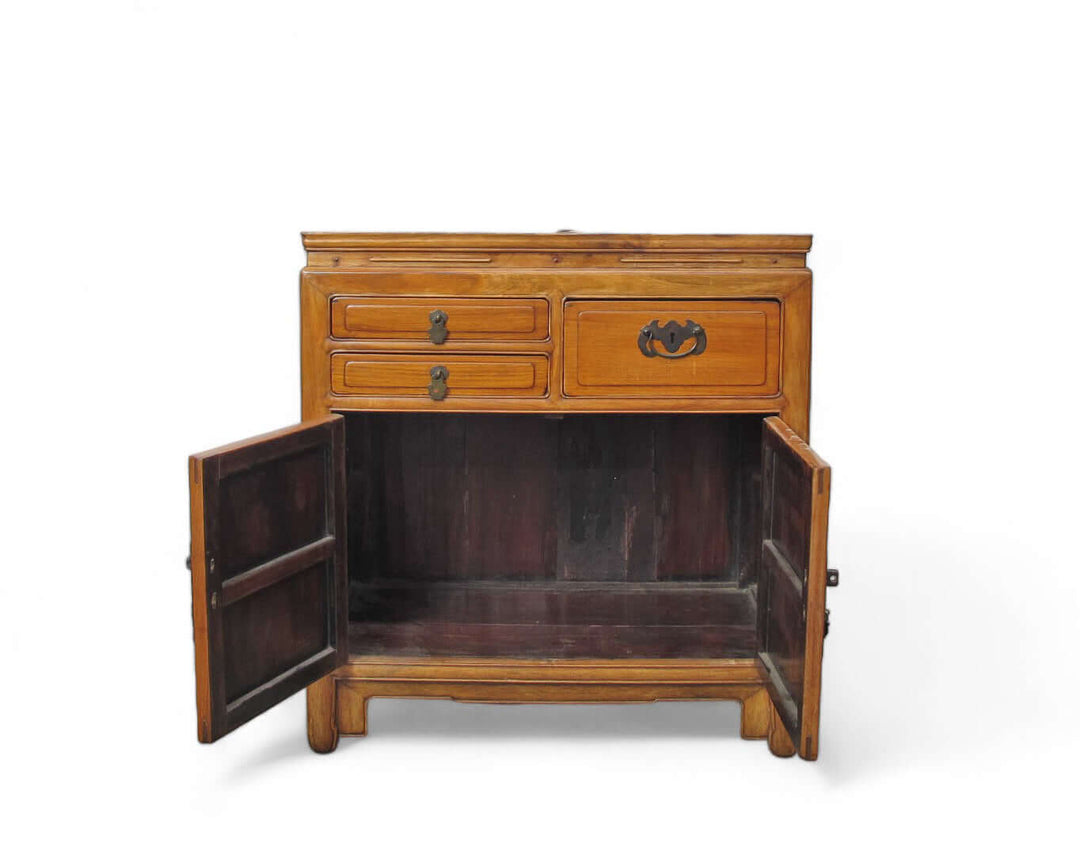 Antique Chinese Blackwood Chest with 3 Drawers