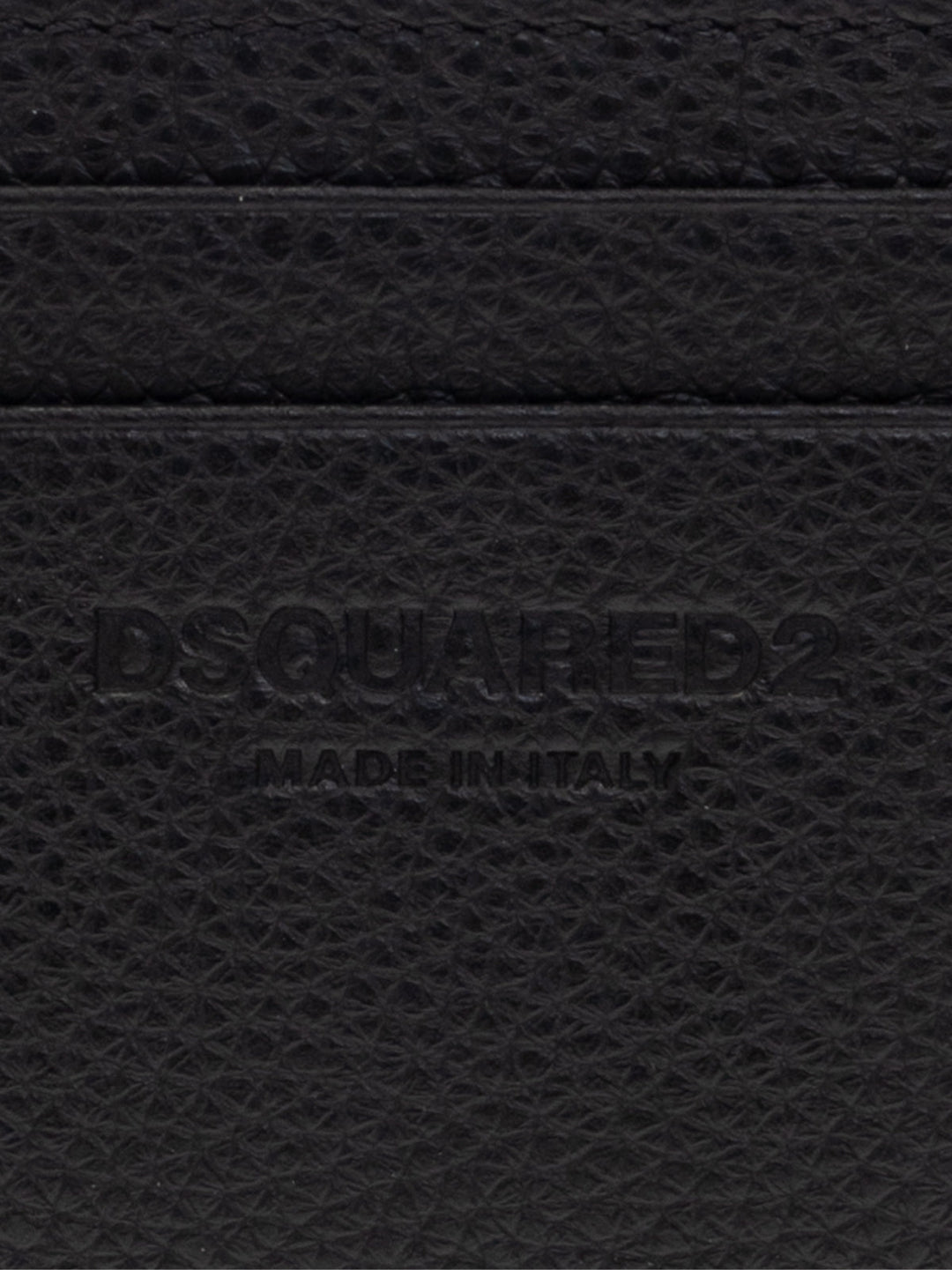 DSQUARED2 Tumbled Leather Mini Logo Cardholder - 10x7.5 CM