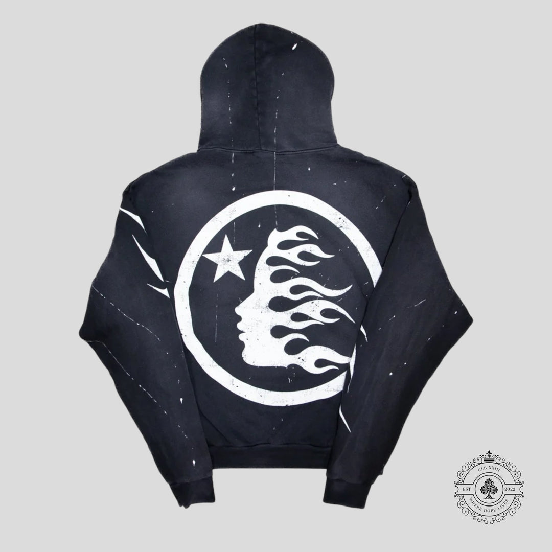 Hellstar Flame Hoodie in Black