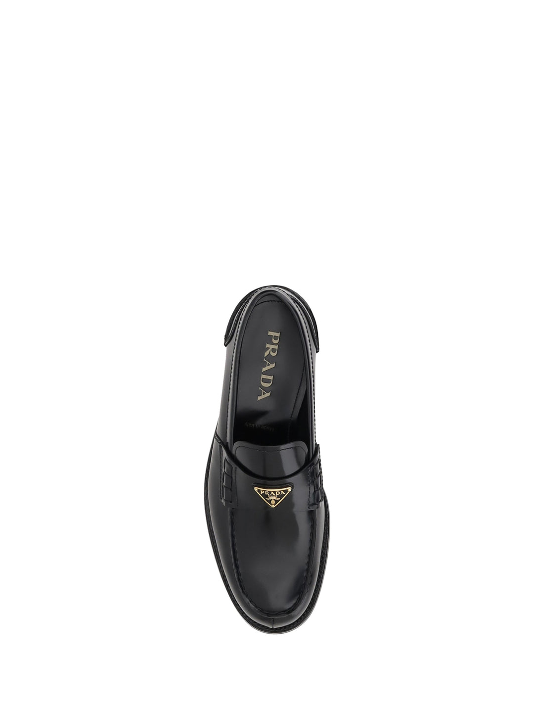 Prada Men Triangular Plaque Loafers