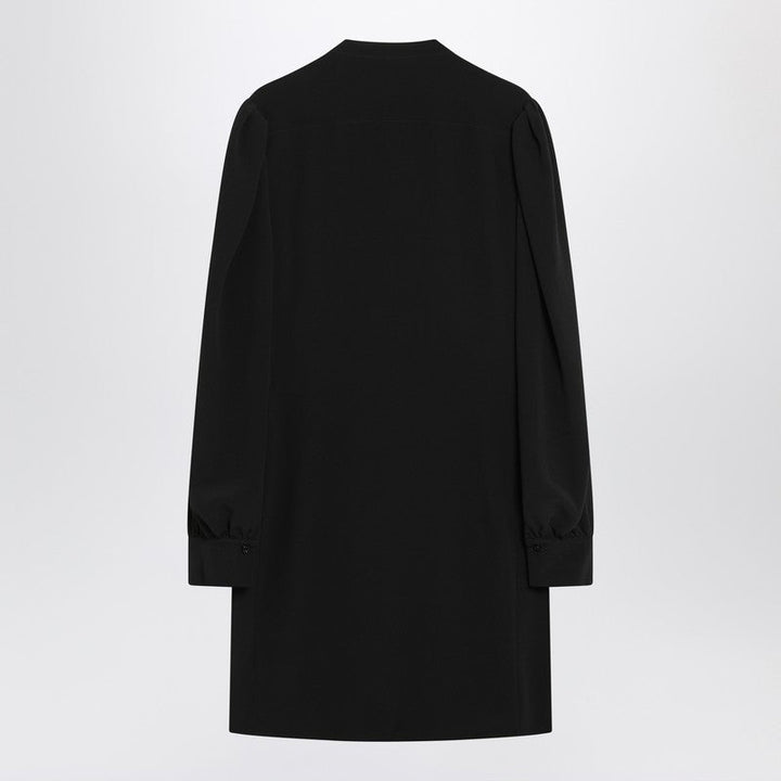 Chloé Black Ruffled Dress In Silk Blend Women