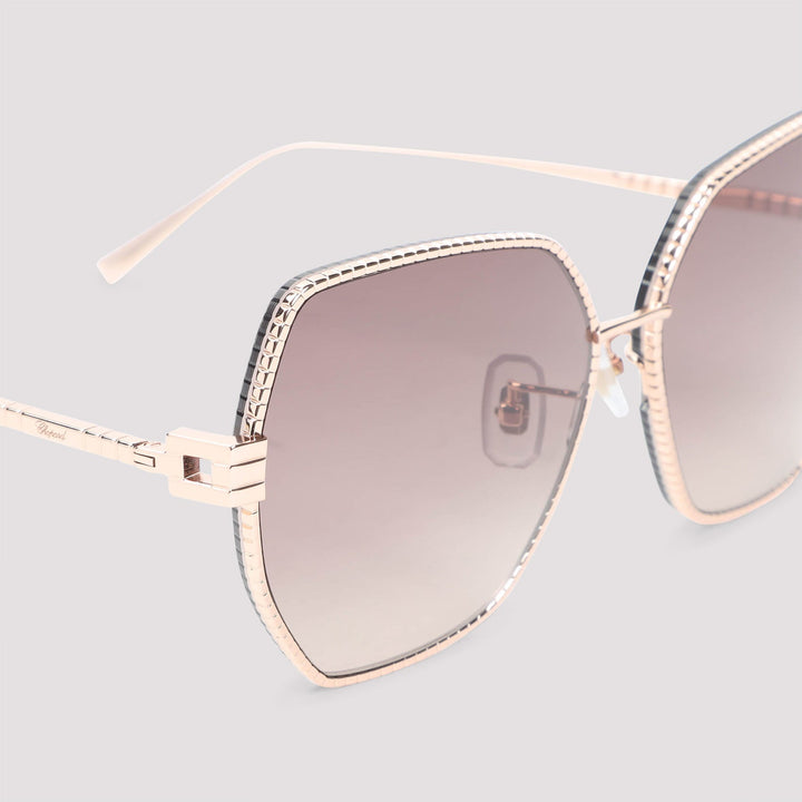 CHOPARD EYEWEAR Chic Metallic Acetate-Metal Sunglasses