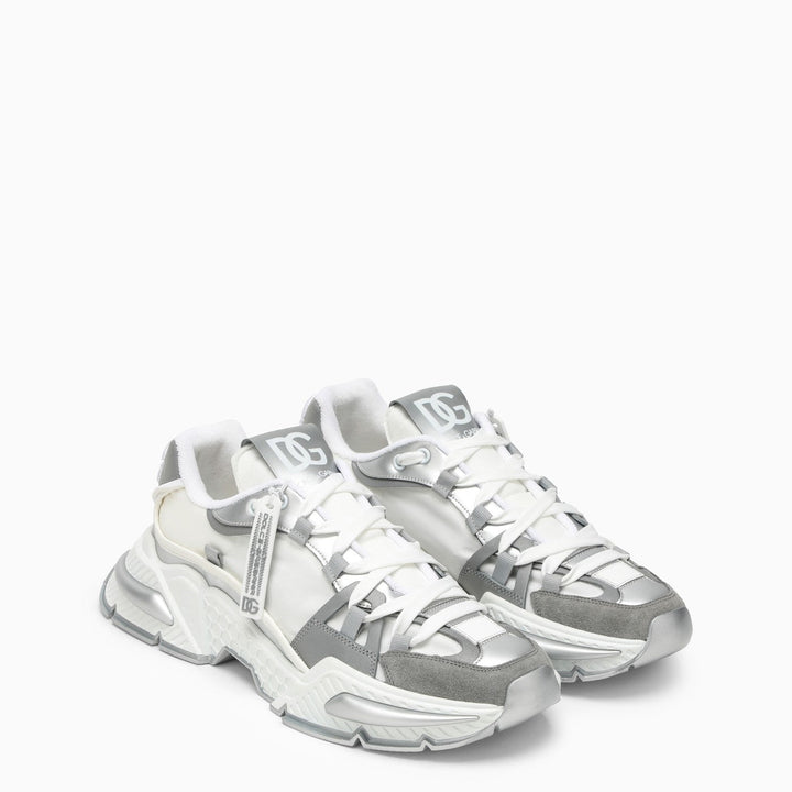 Dolce&amp;Gabbana Air Master Silver/White Fabric Sneaker