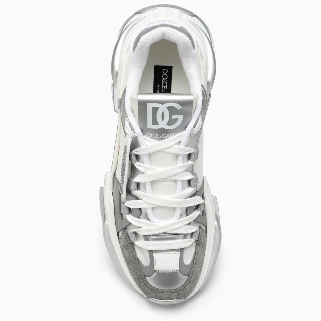 Dolce&amp;Gabbana Air Master Silver/White Fabric Sneaker
