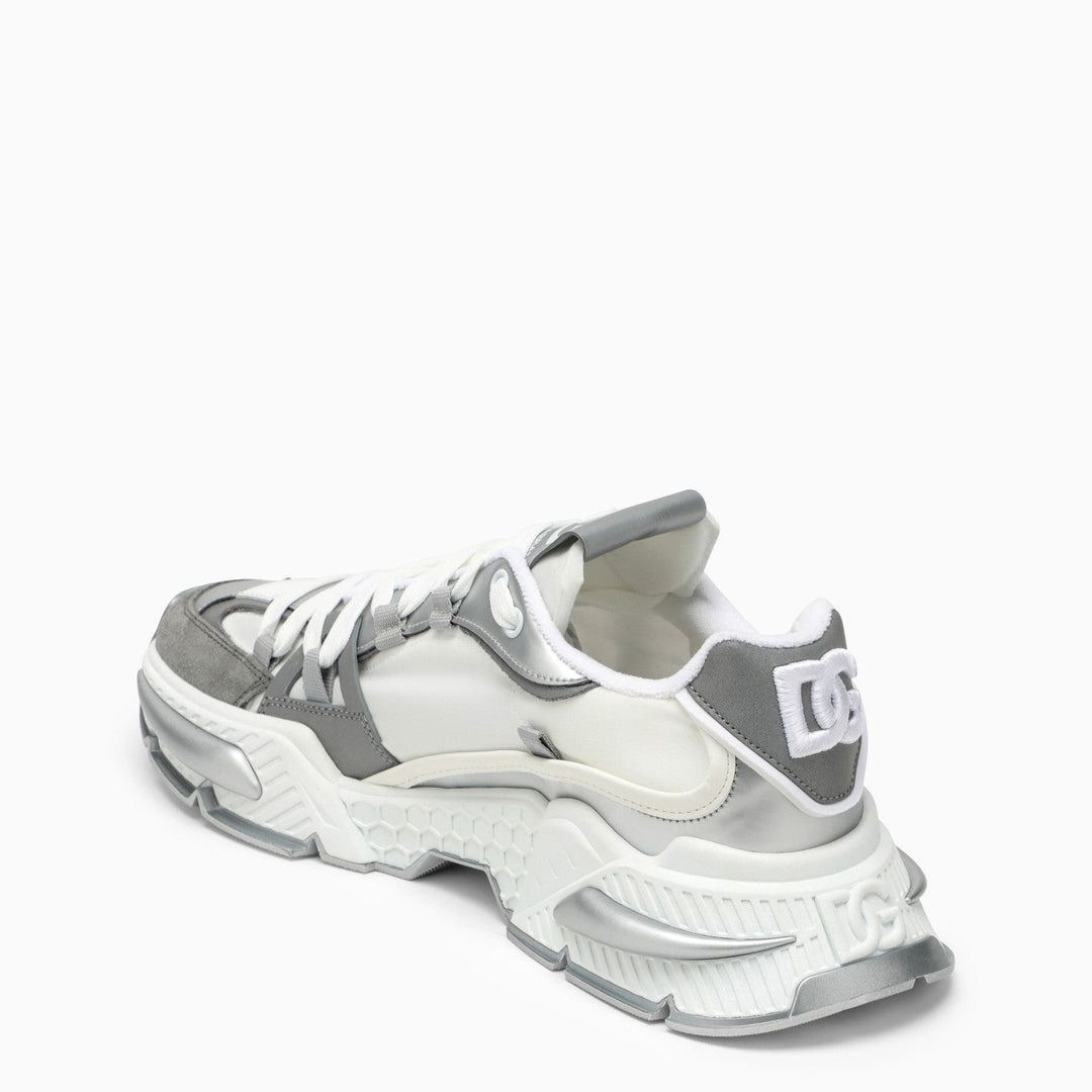 Dolce&amp;Gabbana Air Master Silver/White Fabric Sneaker