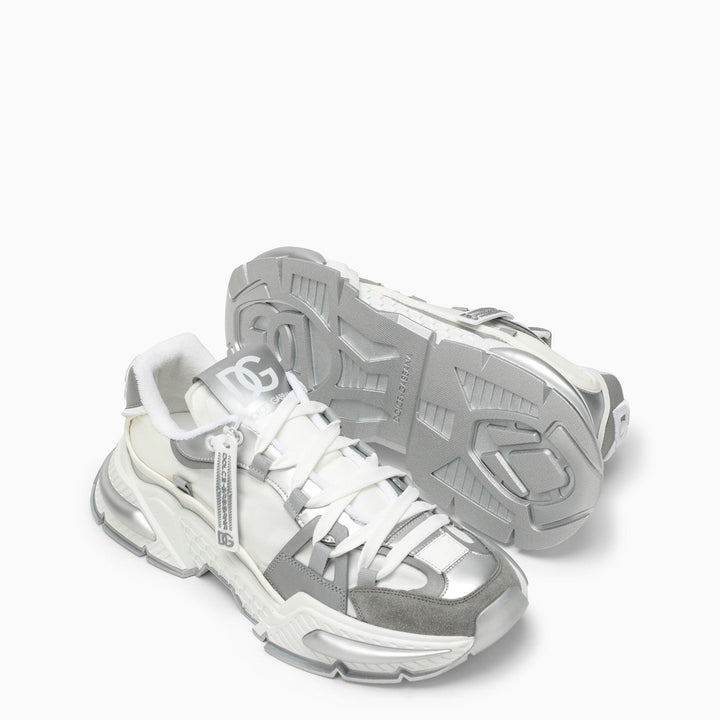 Dolce&amp;Gabbana Air Master Silver/White Fabric Sneaker
