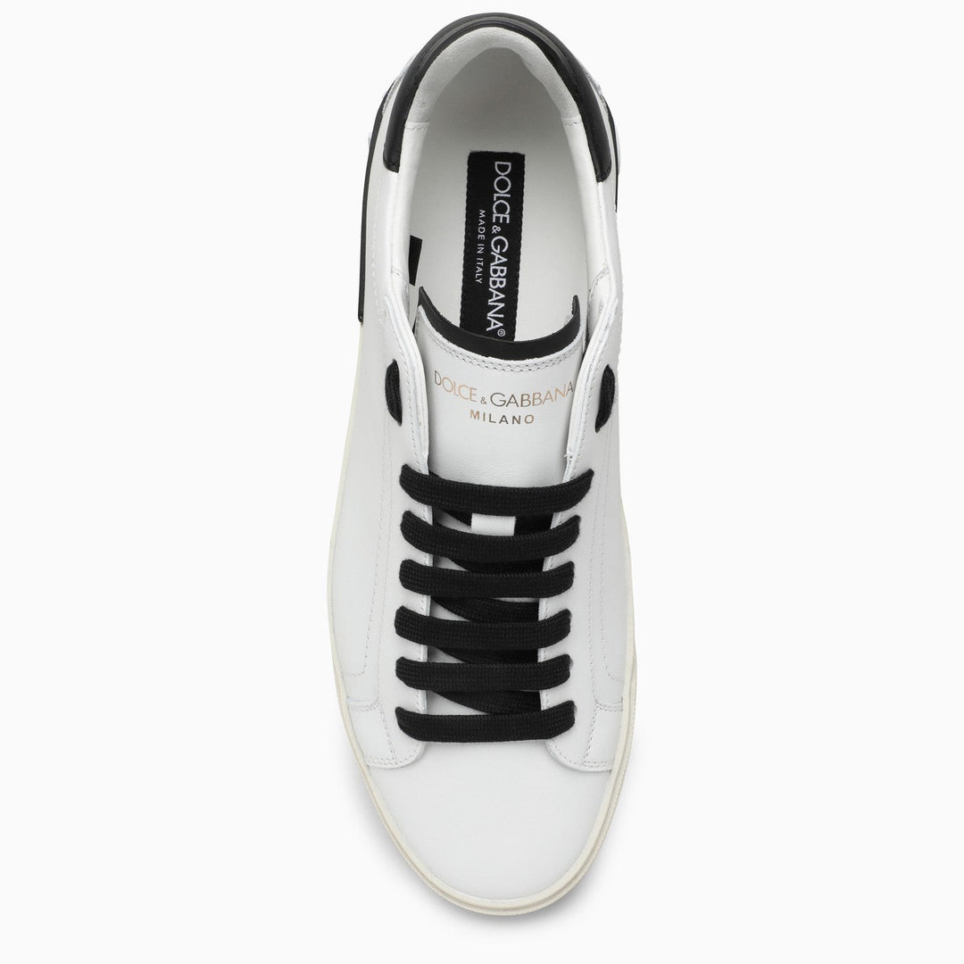 Dolce &amp; Gabbana Portofino Vintage White/Black Leather Trainer