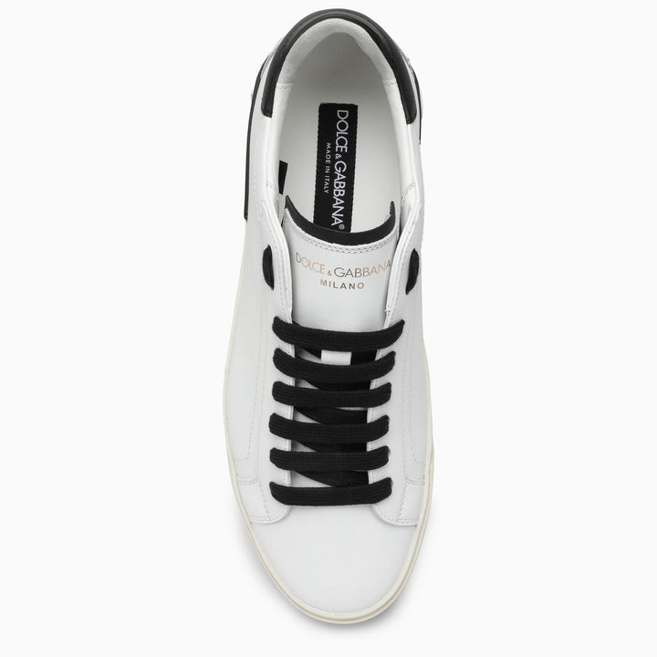 Dolce &amp; Gabbana Portofino Vintage White/Black Leather Trainer