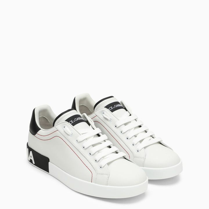 Dolce &amp; Gabbana Portofino White/Black Leather Trainer