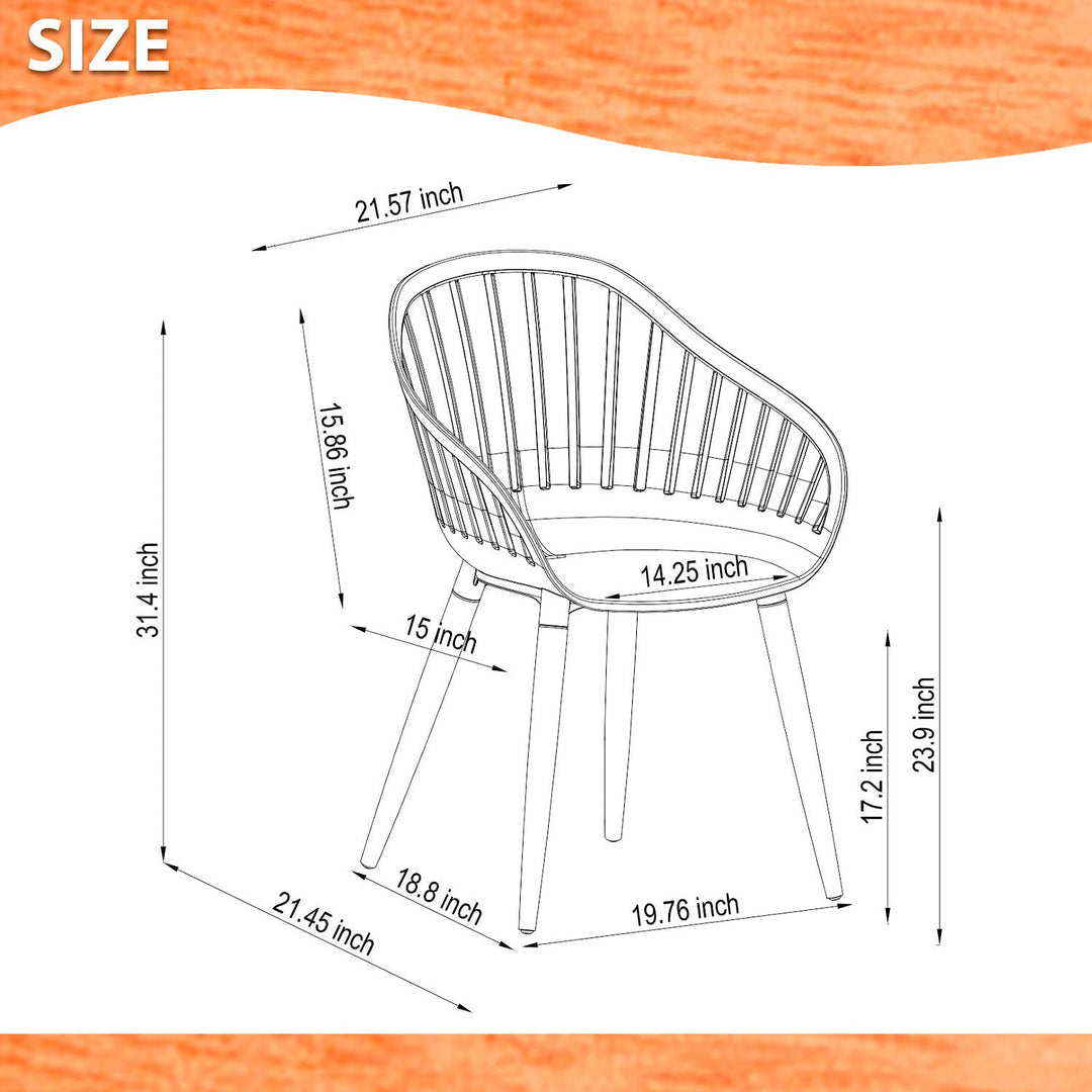 Nassau Resin and Aluminum Chairs - 4 Piece