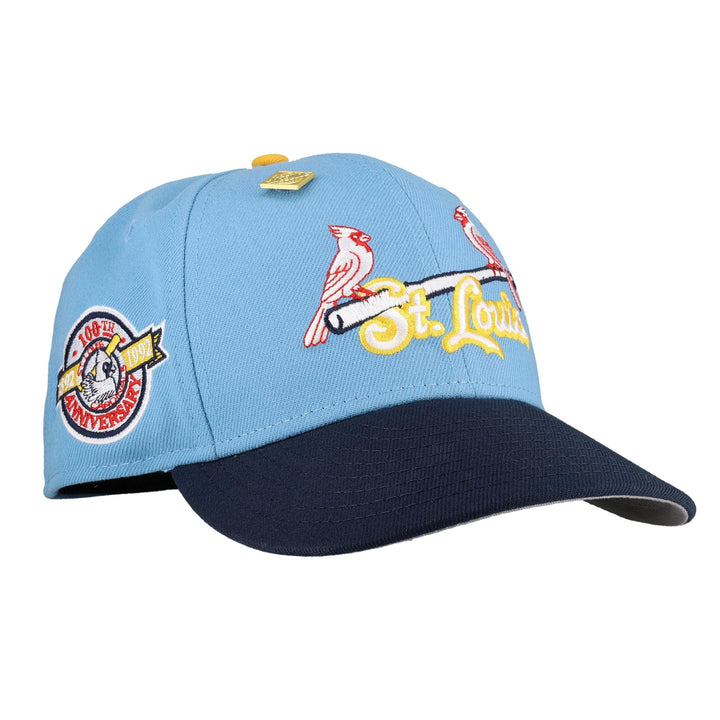 St. Louis Cardinals Blue 100th Anniversary 59Fifty Fitted Hat