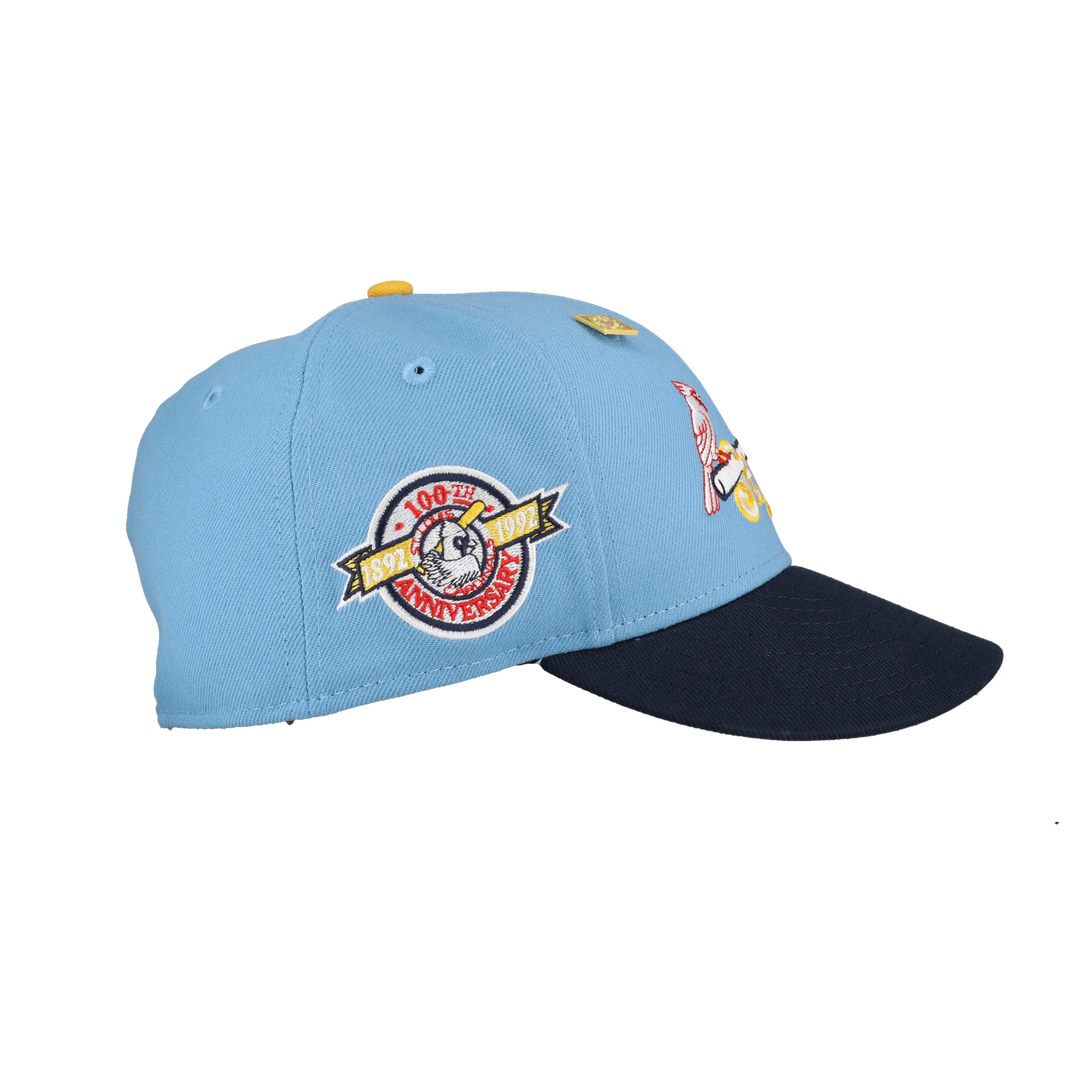 St. Louis Cardinals Blue 100th Anniversary 59Fifty Fitted Hat