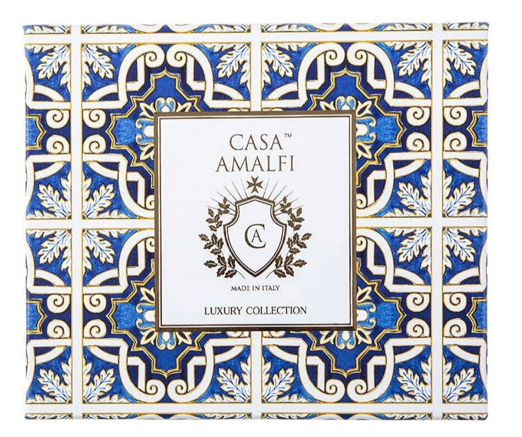 Casa Amalfi Scented Soap Bar with Ceramic Soap Dish Blue Grotto