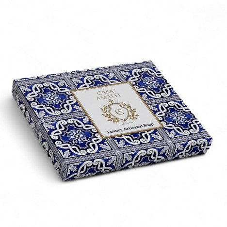 Casa Amalfi Scented Soap Bar with Ceramic Soap Dish Blue Grotto