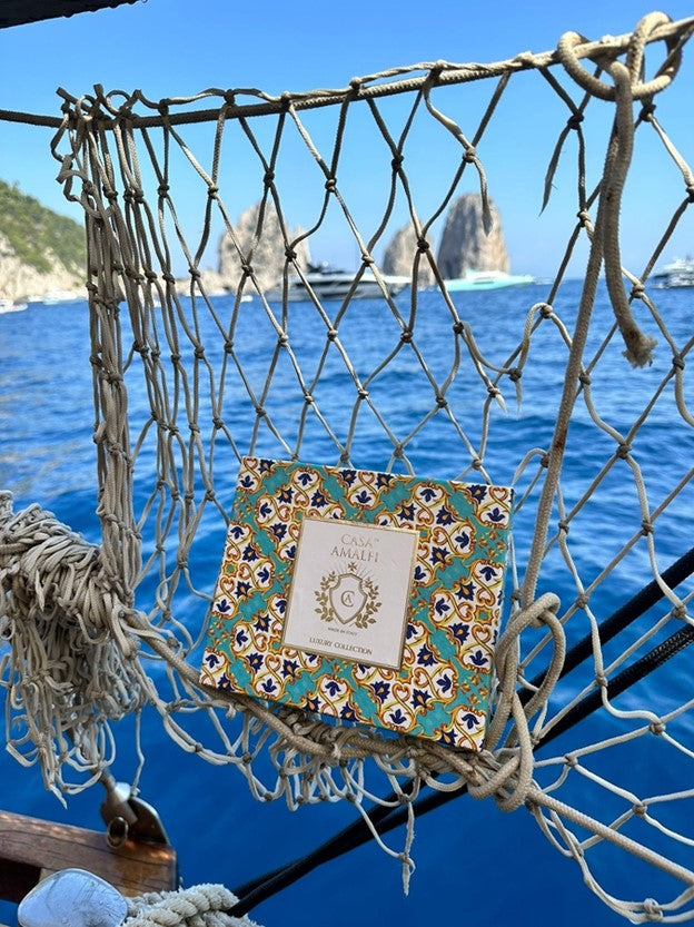 Casa Amalfi Scented Soap Bar with Ceramic Soap Dish Take Me To Capri