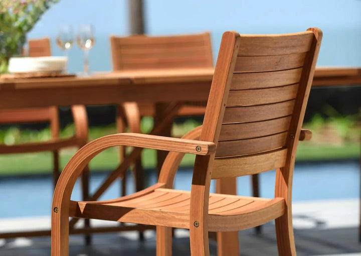 Catalina Stacking Wood Armchair - 4 Piece