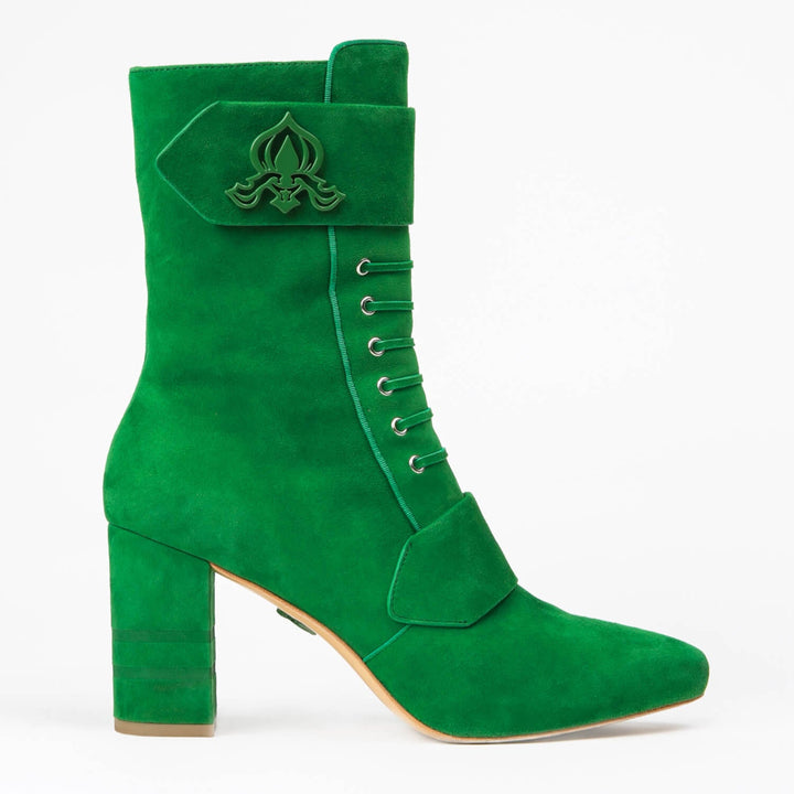 Michaela V Marta Green Suede Knee-High Boots