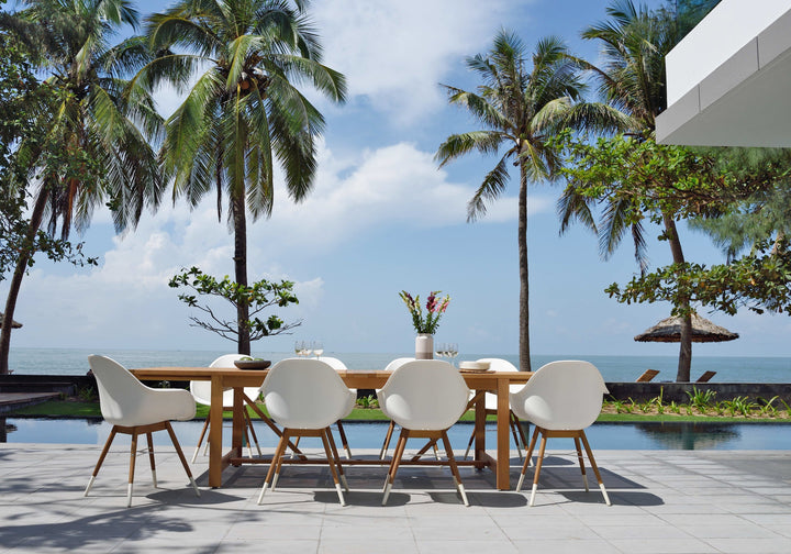 Leyland Table and 8 Chamonix Armchair Dining Set