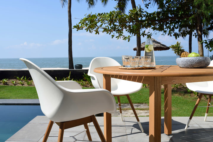 Chamonix Resin and FSC Wood Arm Chairs - 2pc