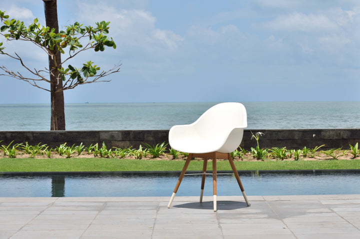 Chamonix Resin and FSC Wood Arm Chairs - 2pc