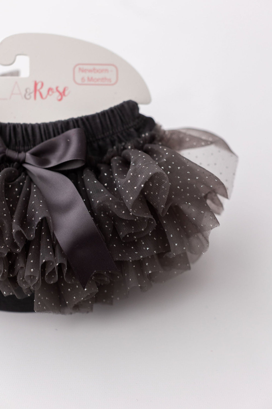SALE Charcoal &amp; Silver Glitter Ruffle Tutu Bloomer