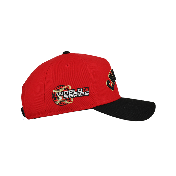 Chicago White Sox 9Forty A Frame Snapback Hat (Black/Red/Gold)