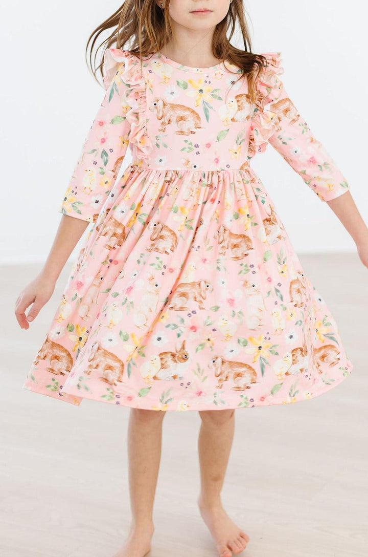 Chicks &amp; Bunnies Ruffle Twirl Dress