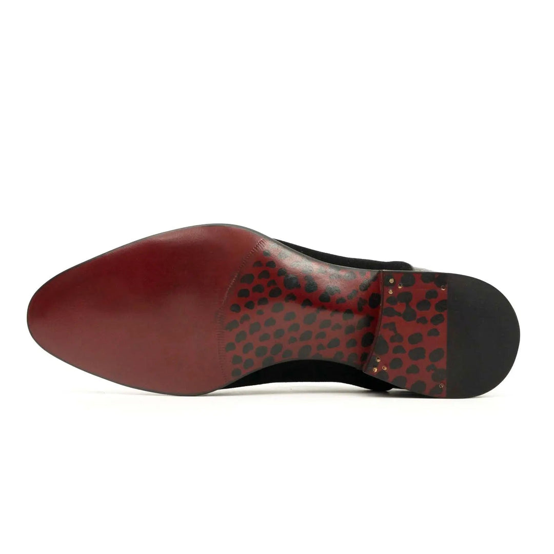 Brown-Black Cap-Toe Crocodile Leather Oxford Shoes