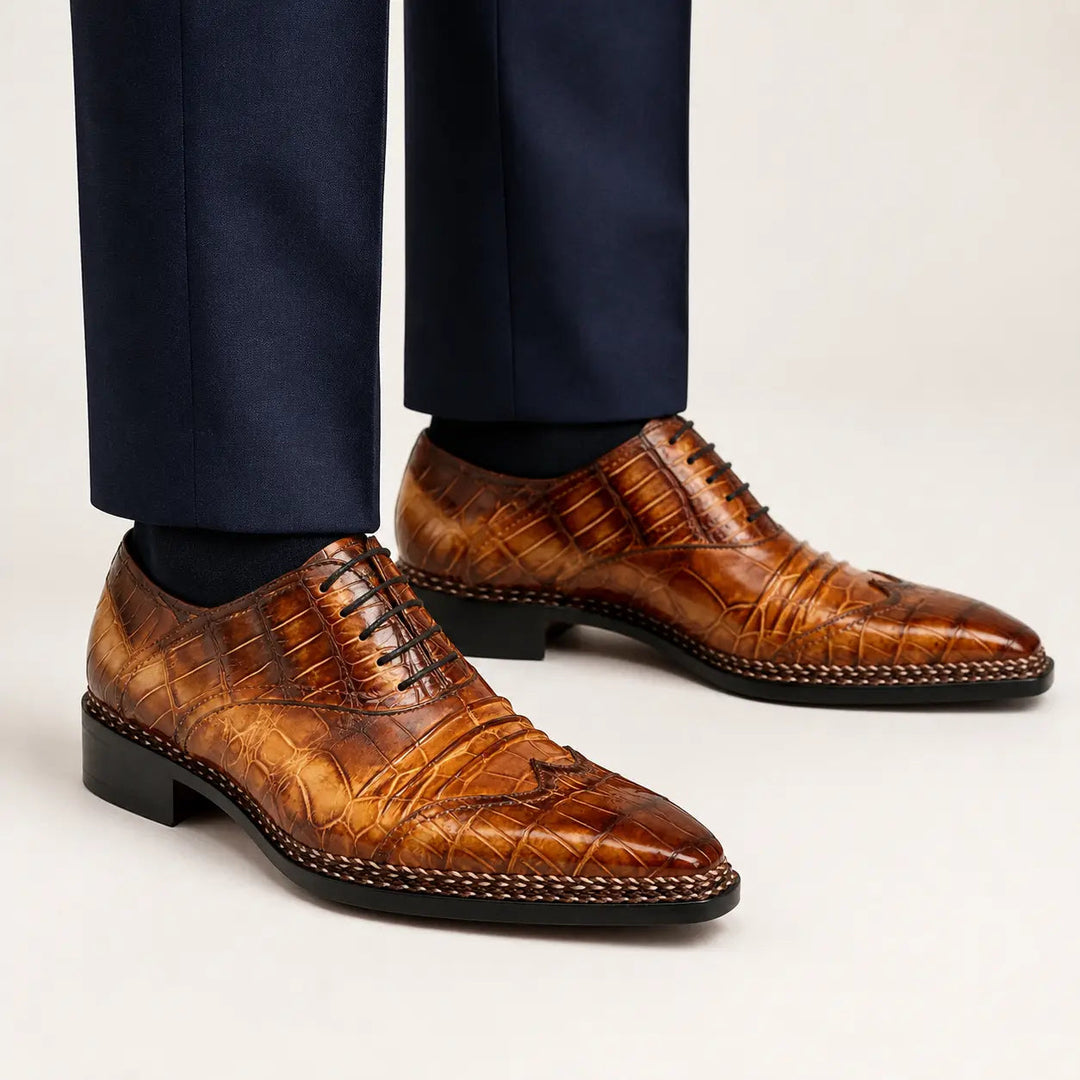 Exotic Nile Crocodile Norwegian Oxford 8001 Brown