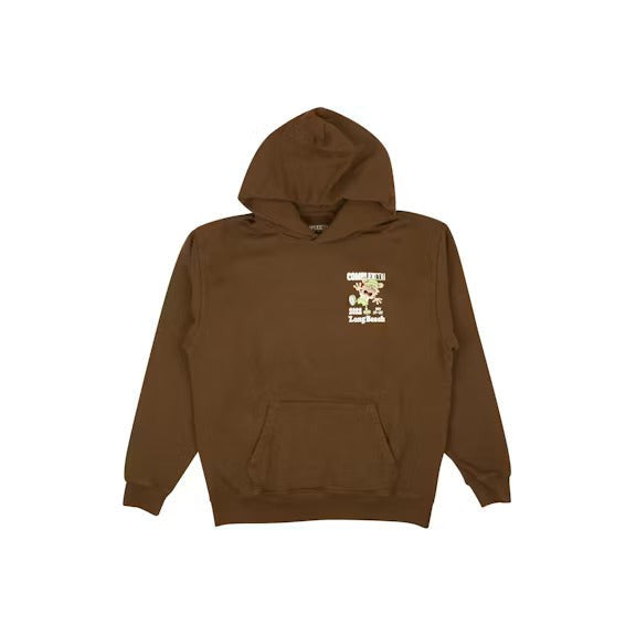 ComplexCon x Verdy Brown Chest Logo Graphic Hoodie Brown