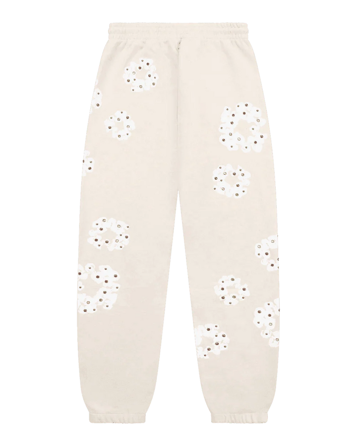 Denim Tears Rhinestone Cotton Wreath Sweatpants Oatmeal