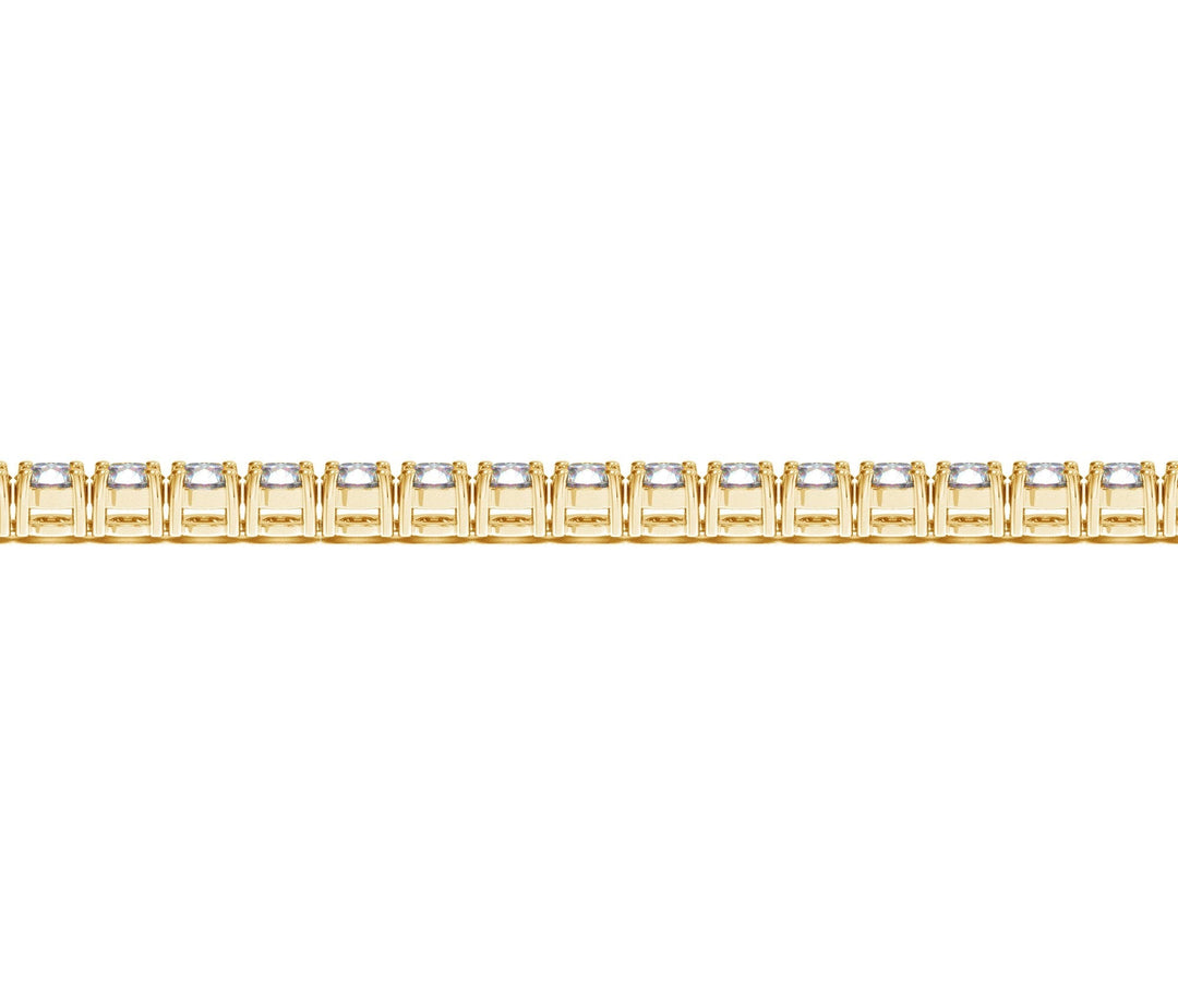 Lab Grown Round Diamond Tennis Bracelet in 14k Yellow Gold (10 cctw F/G  VS2/SI1)