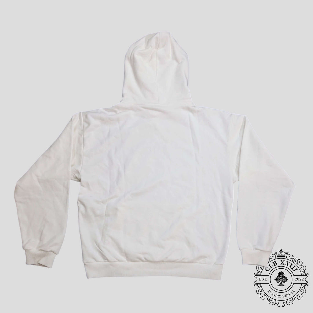 Celine Homme Logo Hoodie in White
