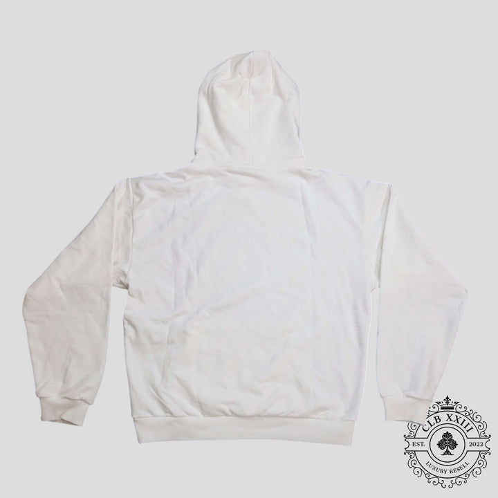 Celine Homme Logo Hoodie in White