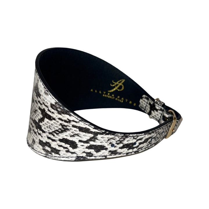 White &amp; Black 4” Wide Snake Collar