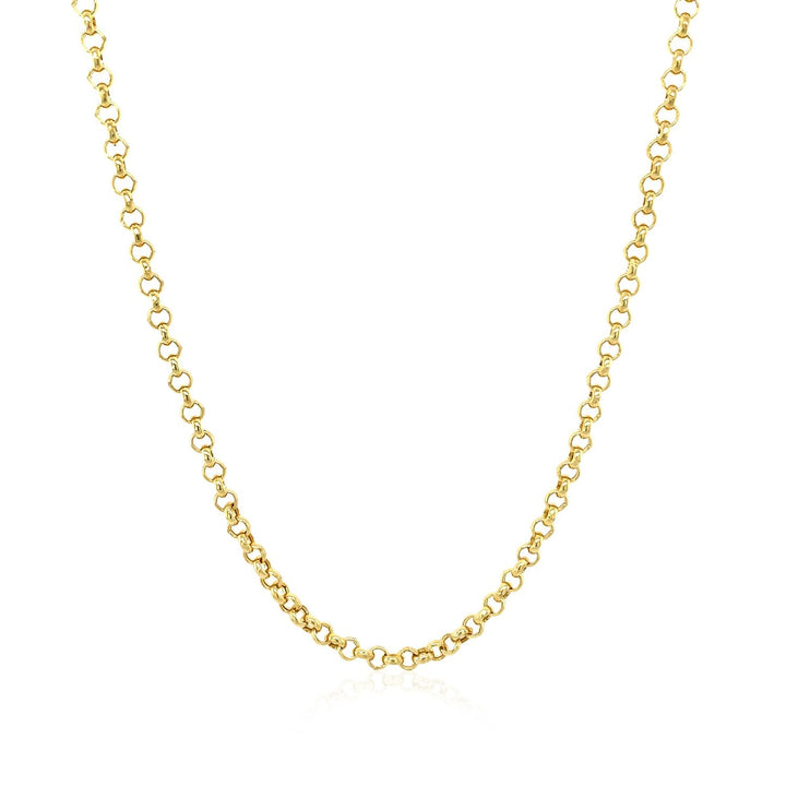 2.3mm 14k Yellow Gold Rolo Chain