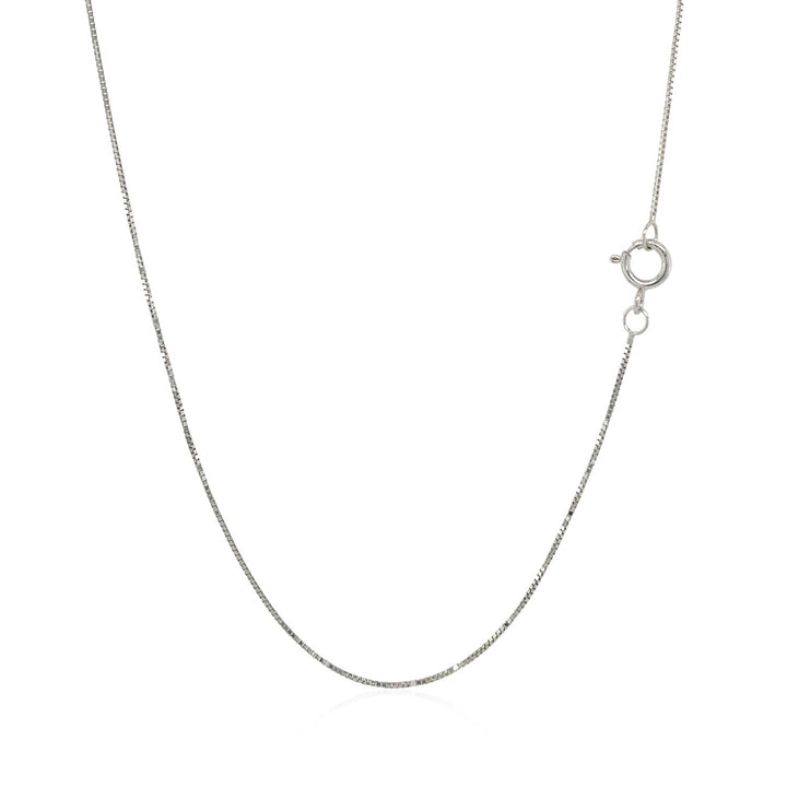 14k White Gold Classic Box Chain 0.45mm