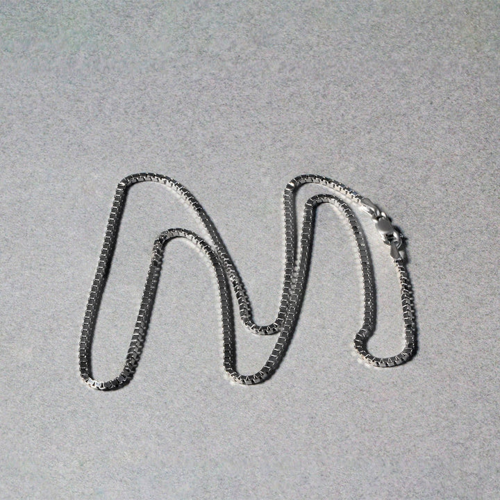 14k White Gold Classic Box Chain 1.4mm
