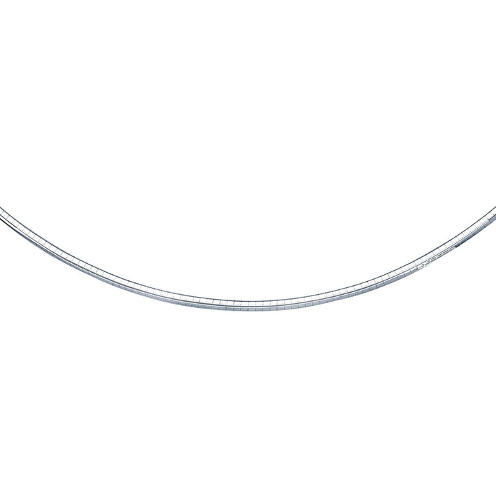 14k White Gold Chain in a Classic Omega (3 mm)